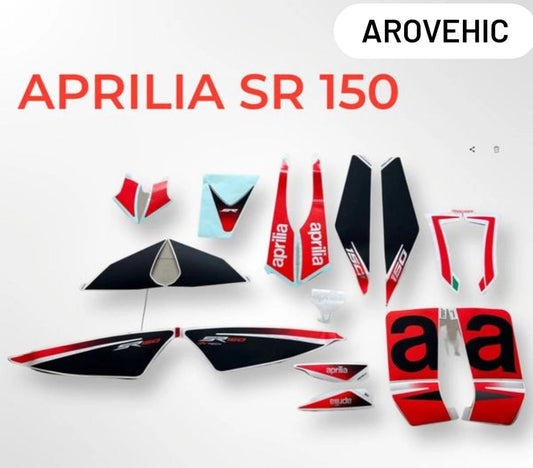 Sticker Kit Red Black for Aprilia SR/STORM 125/150/160/SXR