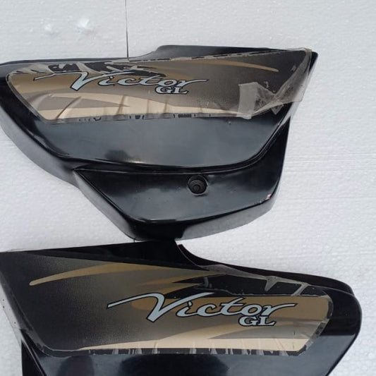 Side Panel Black And Golden Sticker  for TVS Victor GL-First Quality 