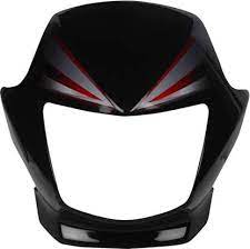 Visor Black Red Sticker for Honda Shine Type 5-First Quality