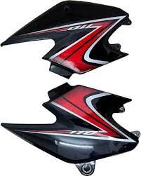 Side Panel Black And Red Sticker for Honda Dream Yuga-First Quality