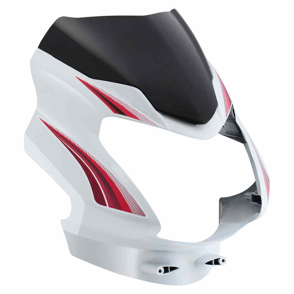 Headlight visor white red stk for TVS STAR SPORTS-SAI