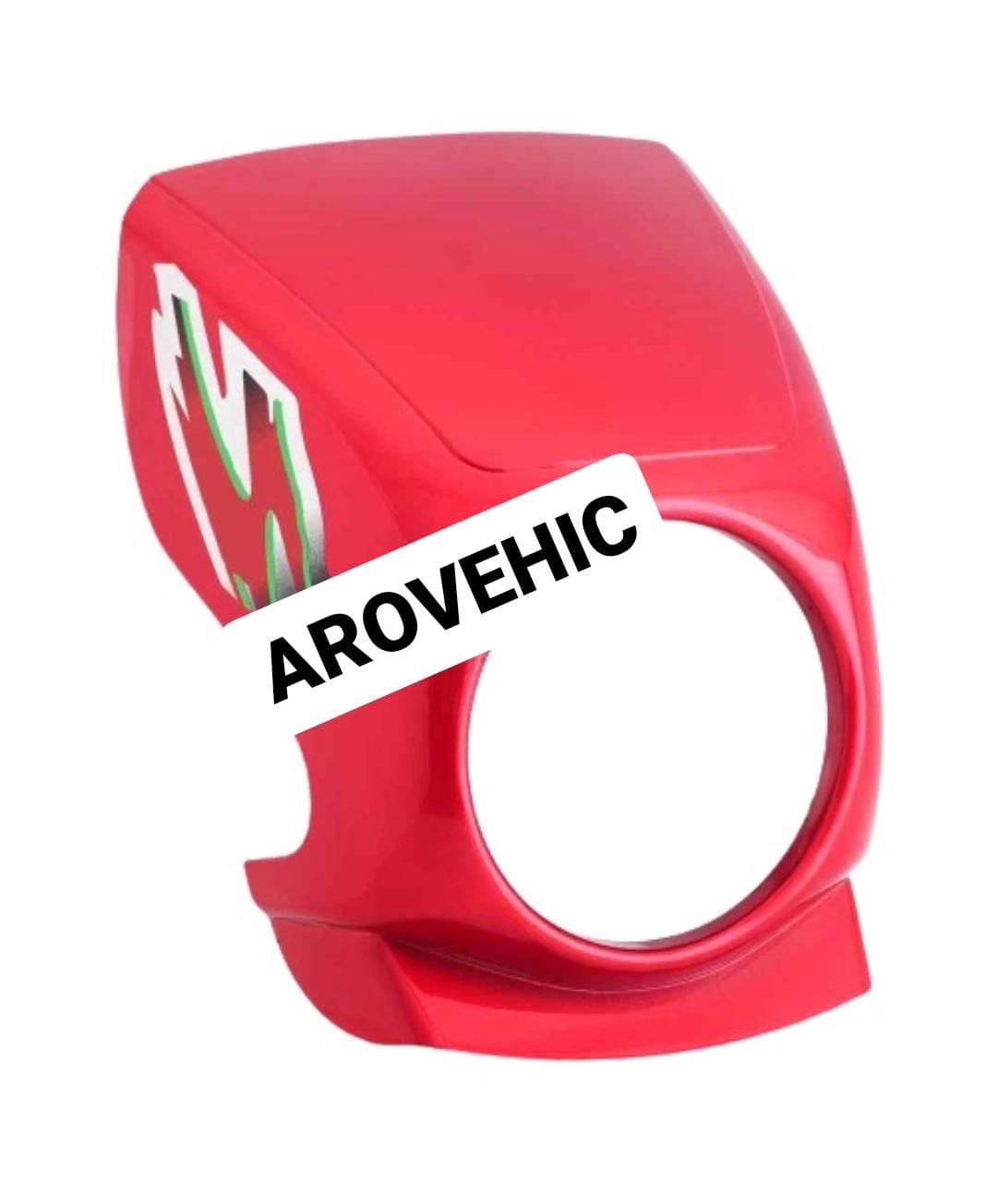 Headlight visor red for TVS SUPER XL HEAVY DUTY-TVS