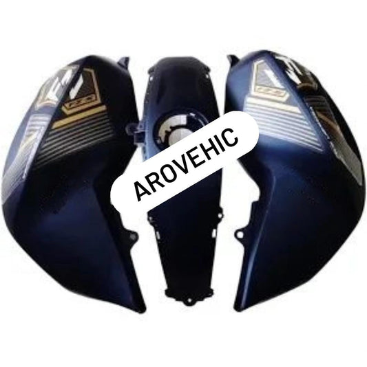 Tank cover with graphics -matt dark bule -set of 3 for YAMAHA  FZ V1-DIKSHA