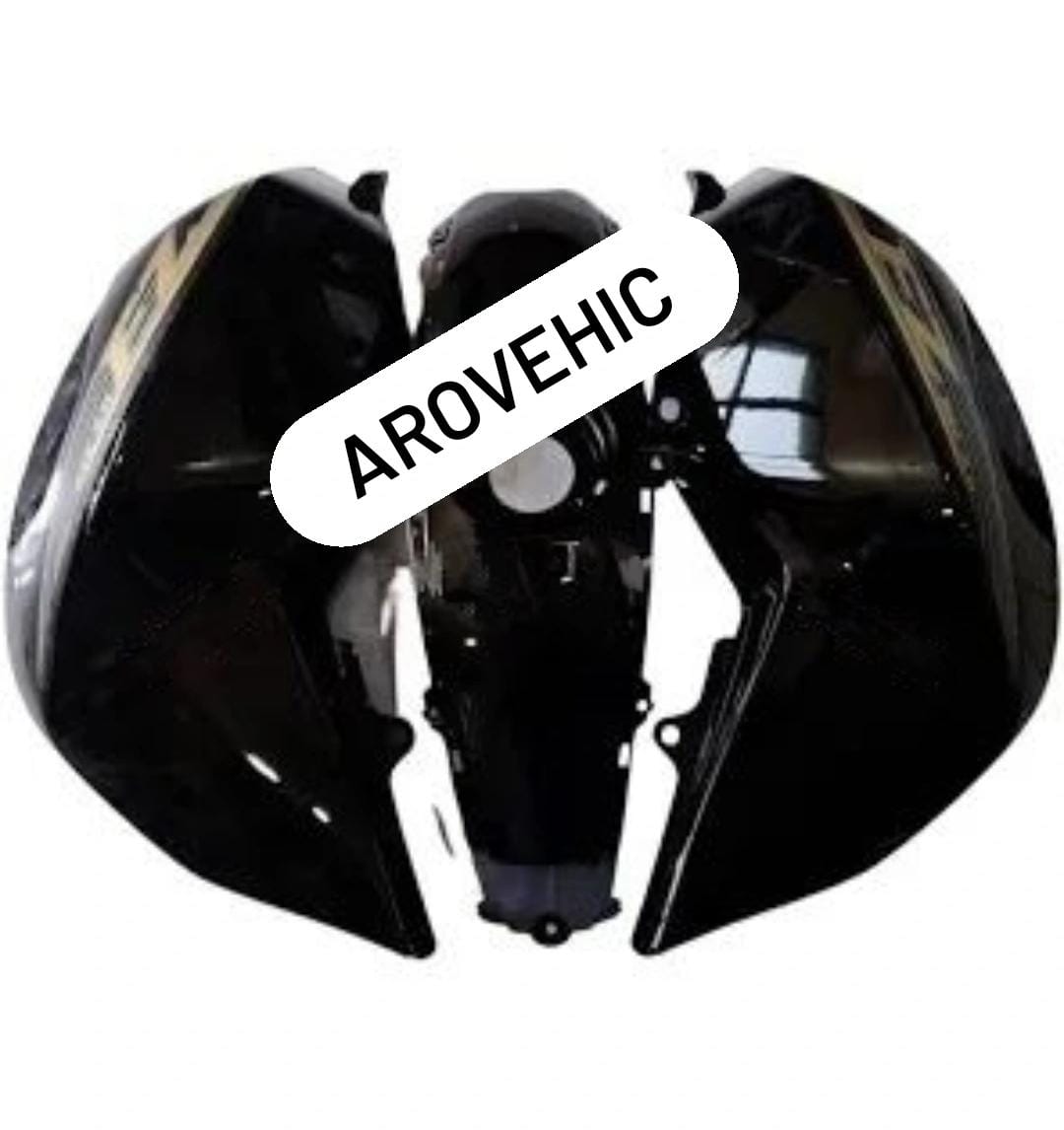 Tank cover with graphics -black set of 3 for YAMAHA  FZ V2-DIKSHA