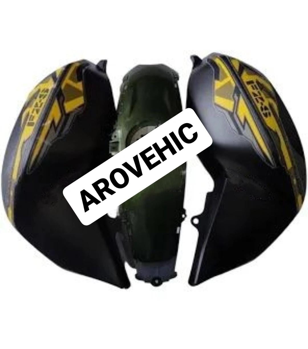 Tank cover with graphics -military green & yellow -set of 3 for YAMAHA  FZ -S-DIKSHA