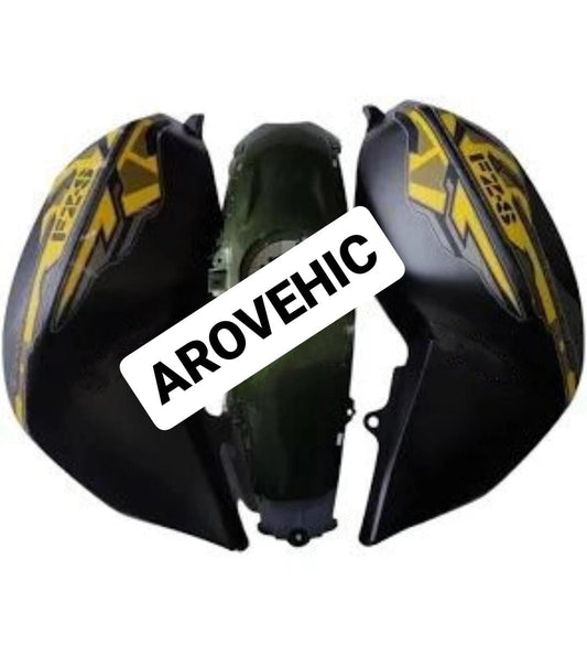 Tank cover with graphics -military green & yellow -set of 3 for YAMAHA  FZ -S-DIKSHA