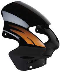 Visor Black Orange Sticker for Hero Passion Old-Sai Company