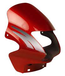 Visor Red White Sticker for Hero Passion Old-Sai Company