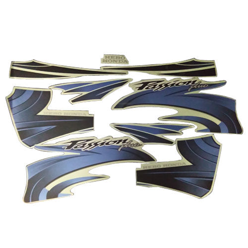 Sticker Ket [Black Blue Sticker] for Hero Passion Plus New-First Quality