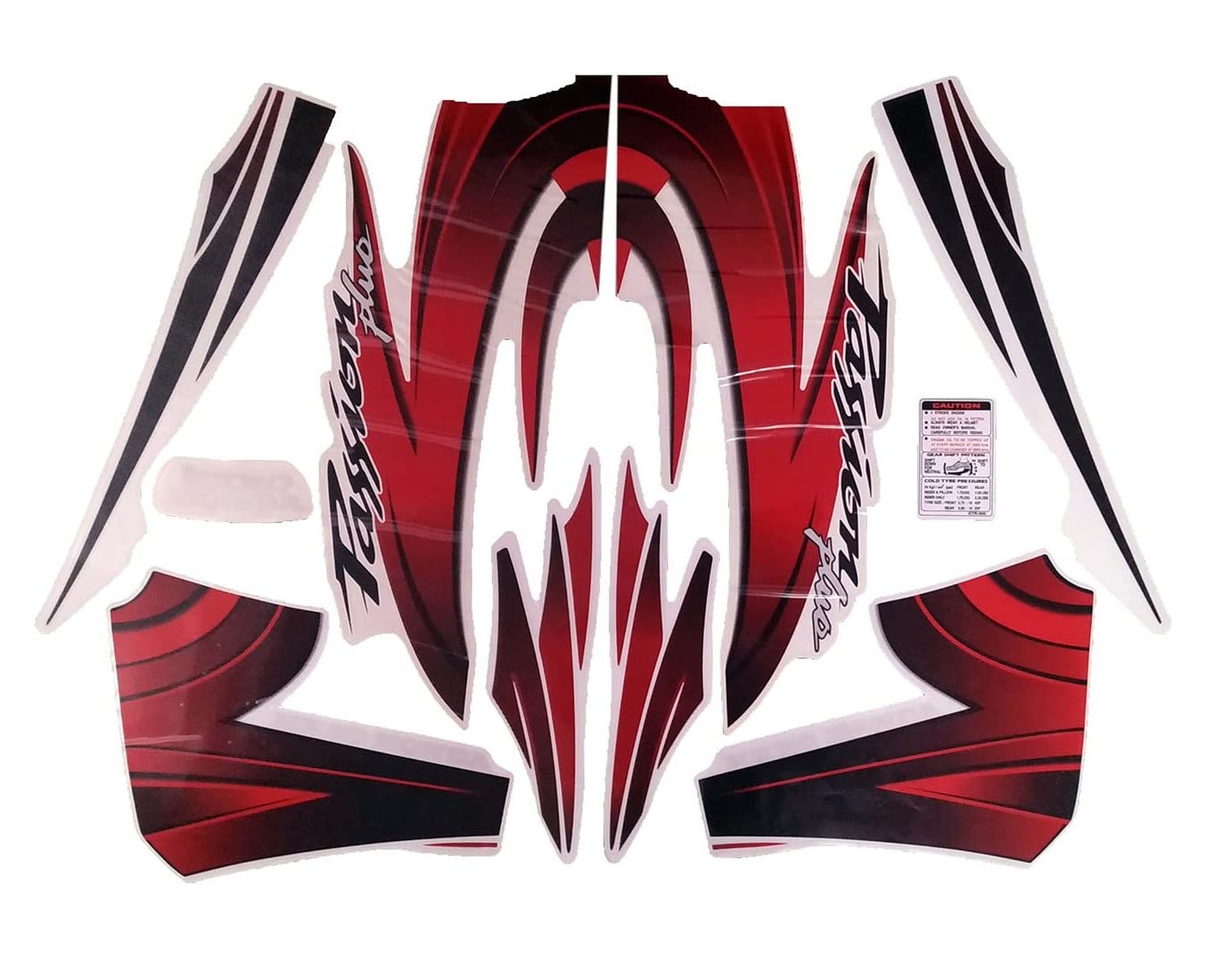 Sticker Ket [Black Tank Red Sticker] for Hero Passion Plus New-First Quality