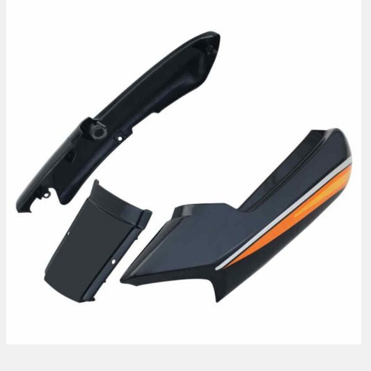 Tail Panel Black With Orange Sticker for Hero Passion Plus New-First Quality