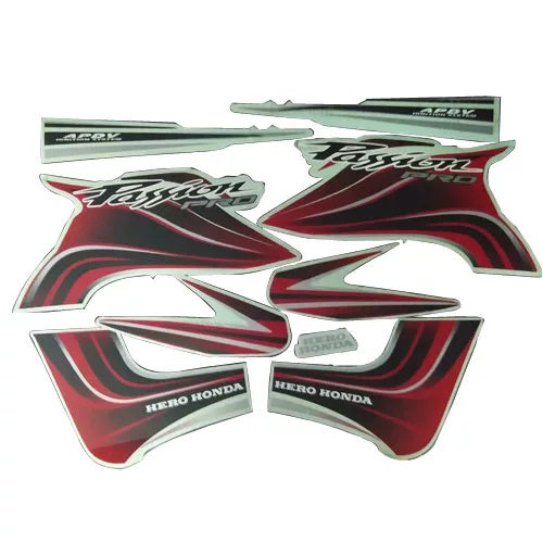 Sticker Ket [Black Red Sticker] for Hero Passion Pro-First Quality 