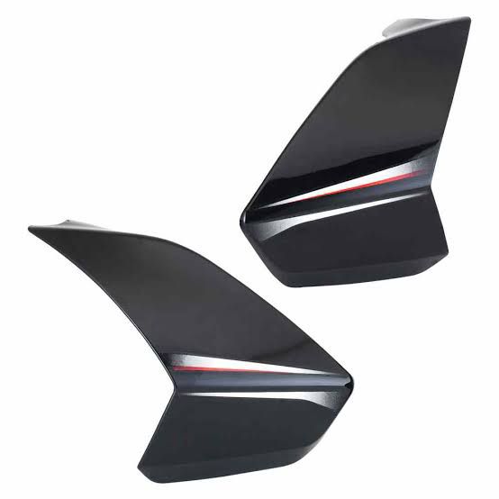 TANK SHEILD BLACK WITH SILVER  SET OF 2 for BAJAJ PULSAR 150 NEW-SAI