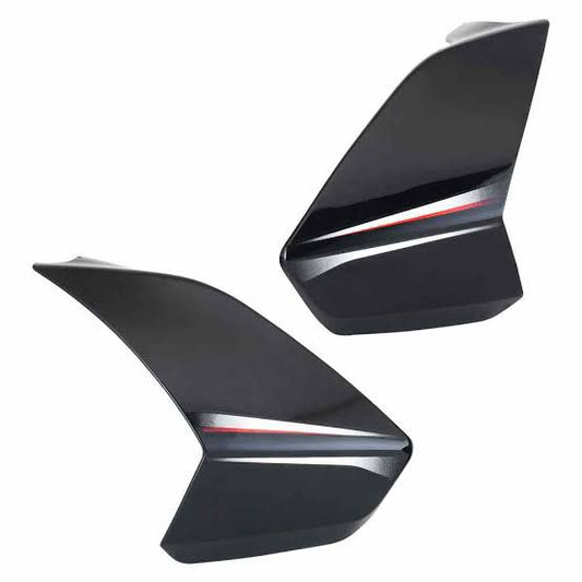 TANK SHEILD BLACK WITH SILVER  SET OF 2 for BAJAJ PULSAR 150 NEW-SAI