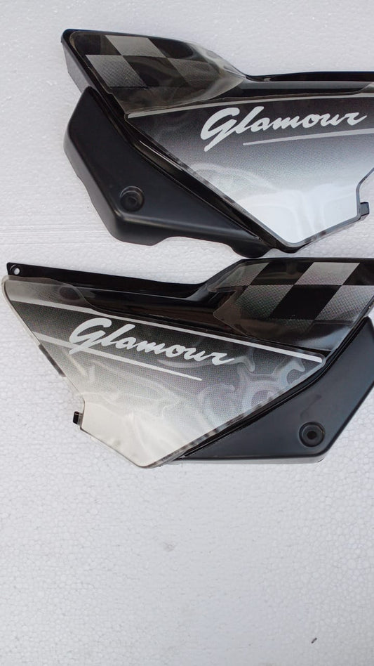 Side Panel Black And Silver Colour for Hero Glamour Type 2-First Quality