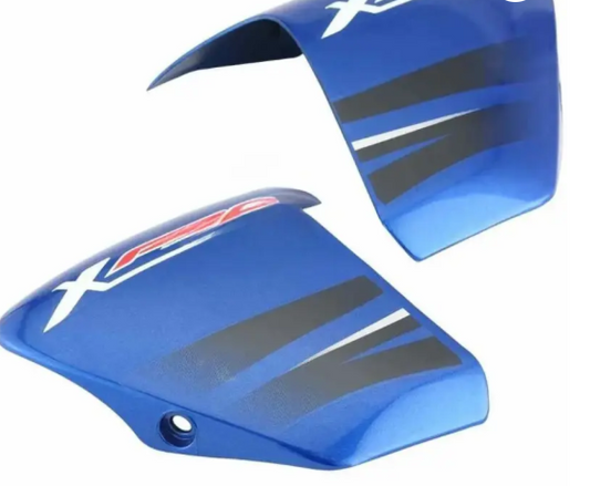 Tank Side Cover/panel Set (lh+rh) for hero Passion Xpro (Blue/metalic Stk)-GENUINE