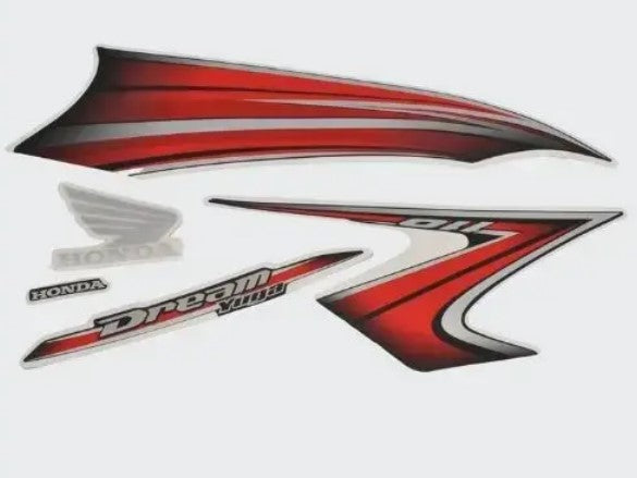 Sticker Set  for Yuga [Black Tank-Red]-HONDA