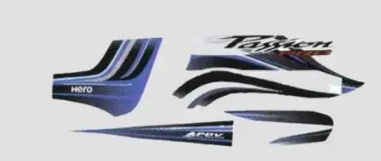Sticker Set for Passion Pro T3 [Black Tank-Blue]-HERO