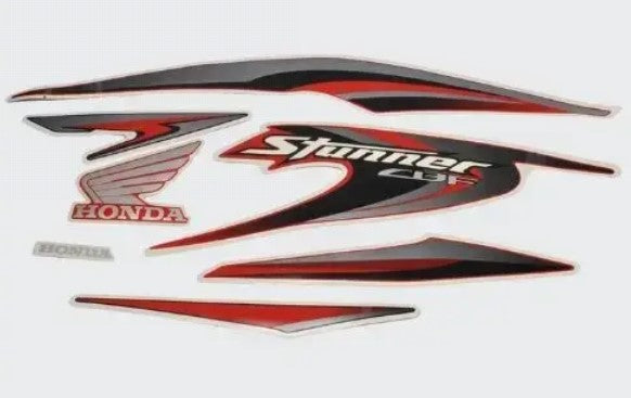 Sticker Set  for Stunner T3 [Black Tank-Red]-HONDA