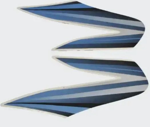 Sticker H.L.Firing for Hero Passion Pro T3 [Black-Blue]-HERO