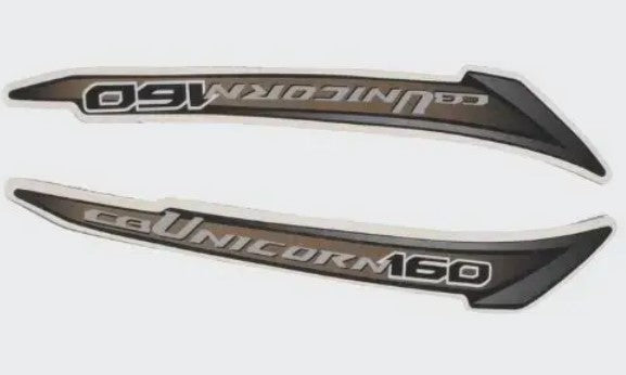 Sticker Tail Panel  for Unicorn 160 [Black-Gold]-HONDA