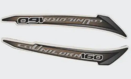 Sticker Tail Panel  for Unicorn 160 [Black-Gold]-HONDA