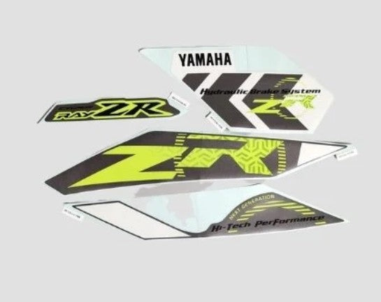 Sticker Set for RAY ZR  (White Green)-YAMAHA