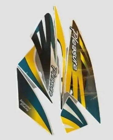 Sticker Set for Pleasure T7 Dual Colour (Yellow  Shield)-HERO