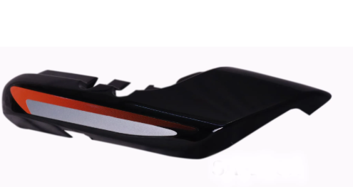 Tail Panel/seat Cowl for hero Splendor Plus (Black orange Stk)-GENUINE