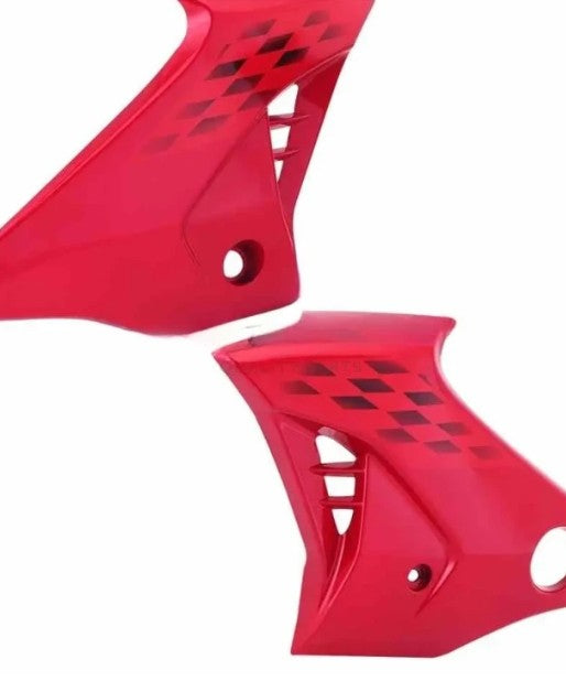 Tank Side Cover/panel Set (lh+rh) for hero Honda Glamour N/m (type-4) Red-HERO