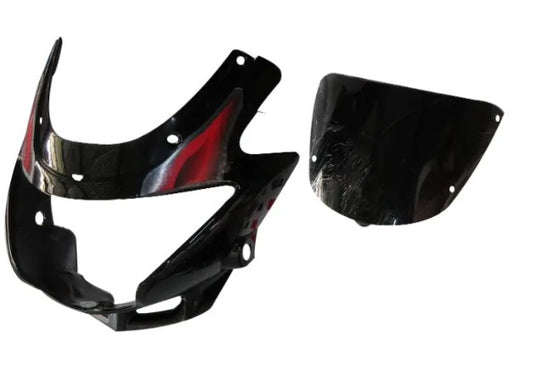 Head Light Visor/mask for hero Glamour N/m Black (red)-HERO
