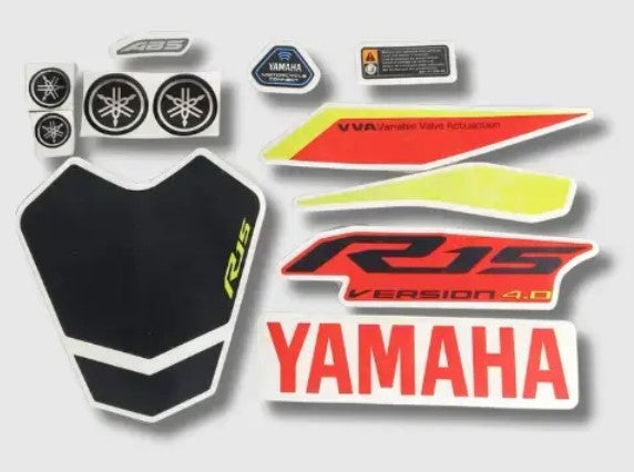 Sticker Set for R15 V4 (ABS Red Tank)-YAMAHA
