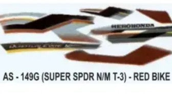 Graphics Sticker for HERO SUPER SPLENDOR	-HERO