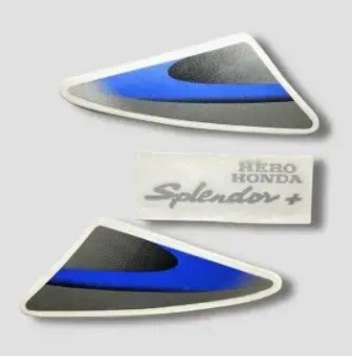 Sticker H.L.Firing  for Splendor Plus [Silver Tank-Blue] New Model-ABK