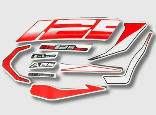 Sticker Kit for Bajaj Pulsar 125NS (BS6 Red Tank )-BAJAJ