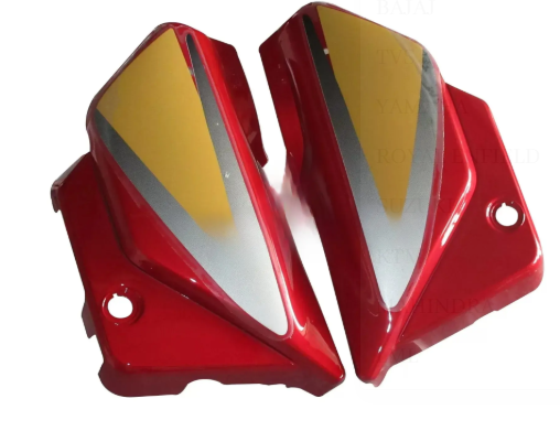 Side Panel/cover for hero Splendor Plus (Red golden Stk)-GENUINE