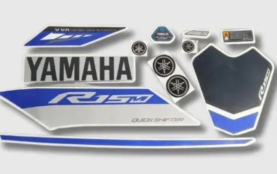 Sticker Set R15M V4 (ABS VVA) (Black/Blue)-YAMAHA