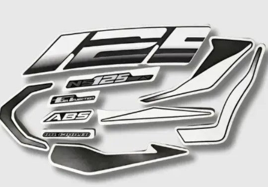 Sticker Kit for Bajaj Pulsar 125NS (BS6 Grey  Tank)-BAJAJ