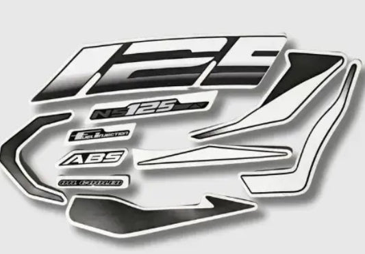 Sticker Kit for Bajaj Pulsar 125NS (BS6 Grey  Tank)-BAJAJ