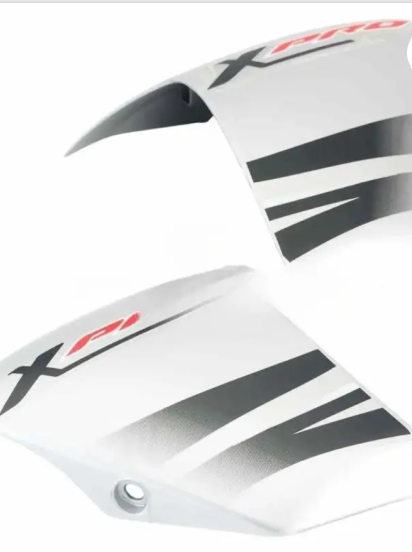 Tank Side Cover/panel Set (lh+rh) for hero Passion Xpro (Silver metalic Stk)-GENUINE