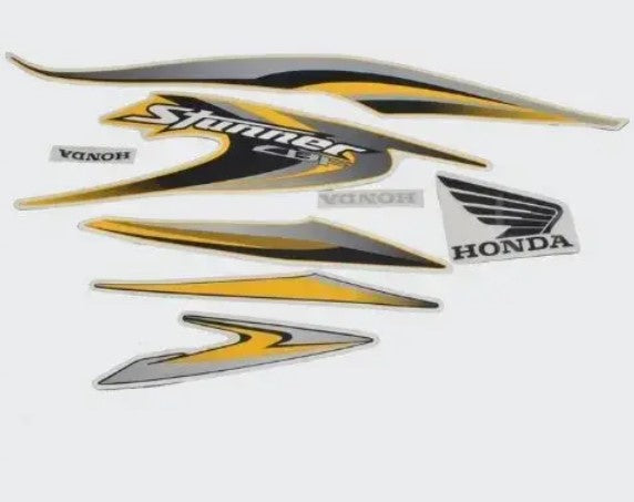 Sticker Set  for Stunner T3 [Black Tank-Yellow]-HONDA