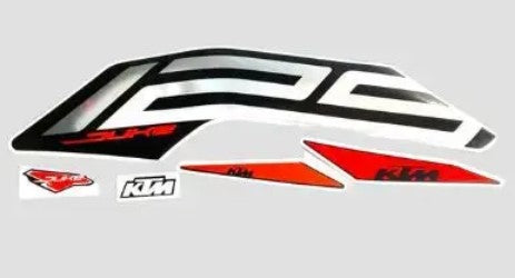 Sticker Kit for Ktm Duke 125(Silver Black)2023-KTM