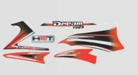 Sticker Set for  Yuga T2 [Red Tank]-HONDA