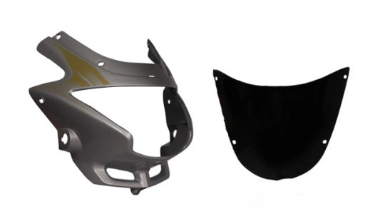 Head Light Visor/mask for hero Glamour N/m Silver Yellow-HERO