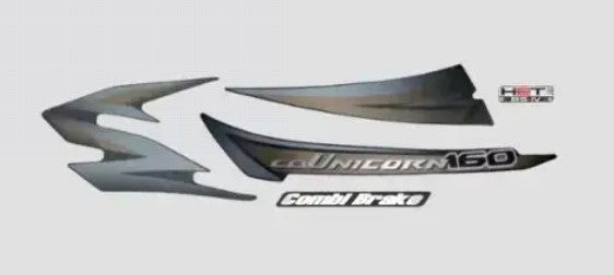 Sticker Set for  Unicorn 160 [Black-Gold]-HONDA