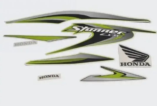 Sticker Set for  Stunner T3 [Black Tank-Green]-HONDA