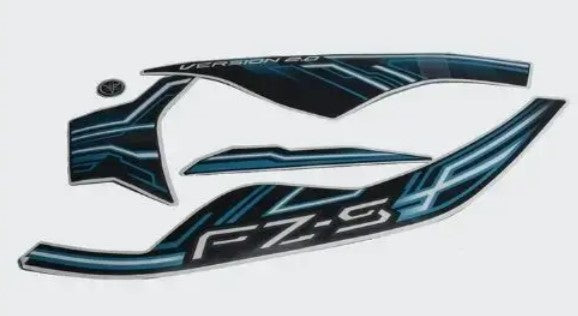 Sticker Set  for FZS T8 [Black Tank-Blue]-YAMAHA