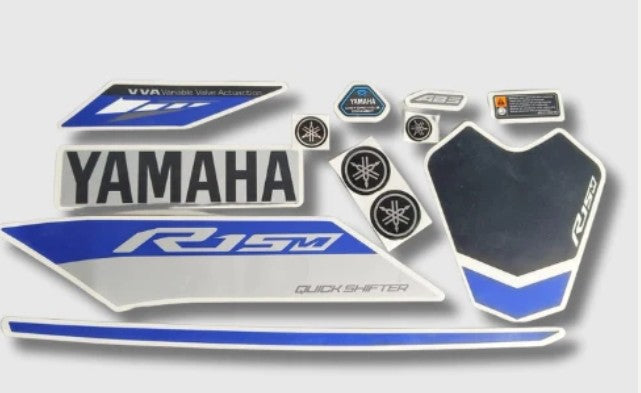 Sticker Set for R15 V4 (ABS VVA ) (Black Blue)-YAMAHA
