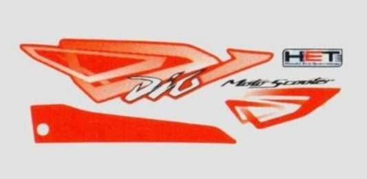Sticker Set for Dio (T5) (Red Shield)-HONDA