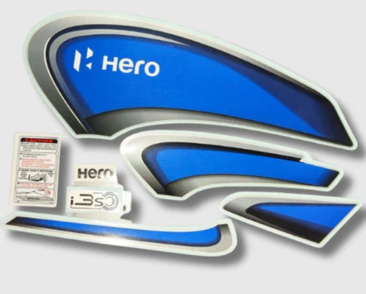 Sticker Set  for SPLENDOR PLUS (BS6) (E20) Silver&Blue-HERO